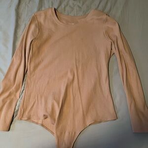 Nuuds Ribbed Tan Bodysuit